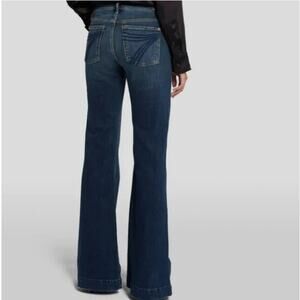 7 For All Mankind b(air) Dojo Wide Leg Blue Jeans Dark Light Flare Size 25